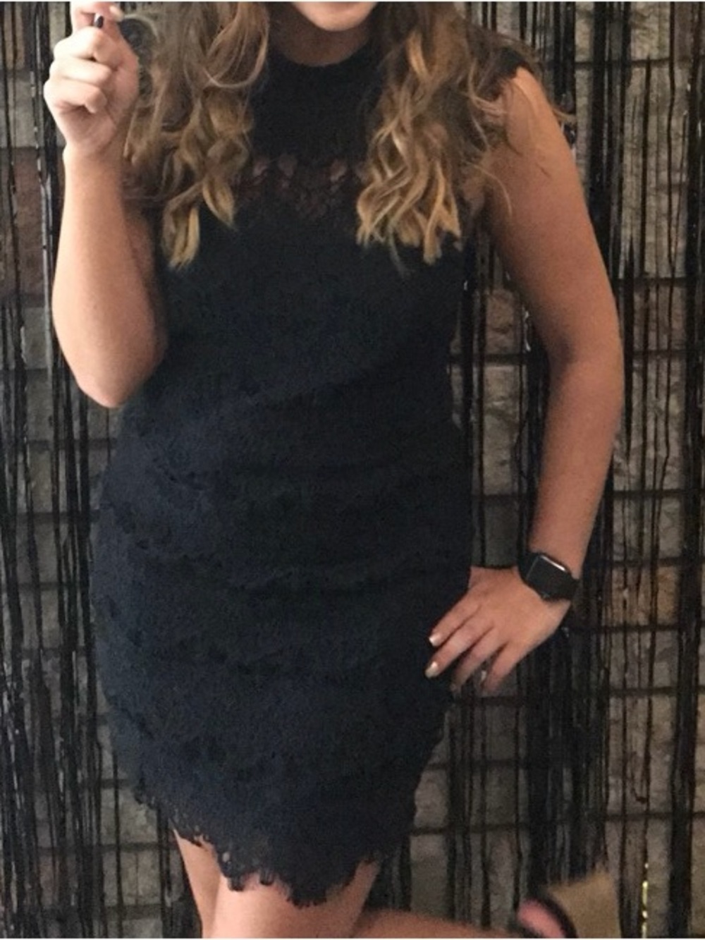 Free People Black Lace Dress